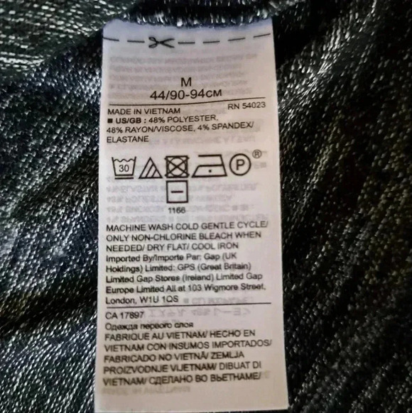 Banana  Republic Long Sleeved Sweater Cowl Neck Heathered Grey Black Size M - Picture 7 of 12